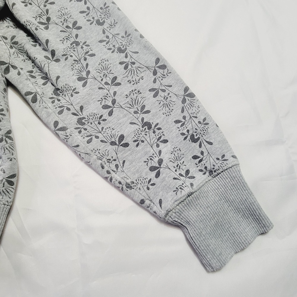 LFL Kids Full Zip Hoodie Size Large Grey Botanical Print Jacket K73 - Picture 7 of 15